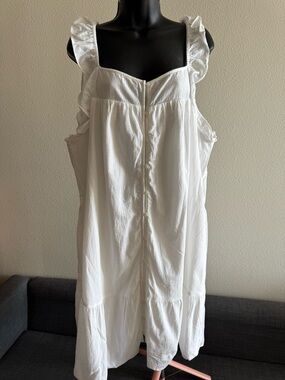 Universal Thread White Ruffle Strap Midi Dress